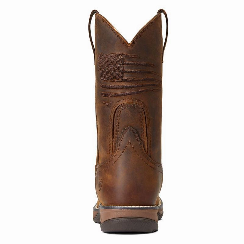 Ariat Women's Anthem Patriot Waterproof Square Toe Cowgirl Boots 10040369 Long Wear Support