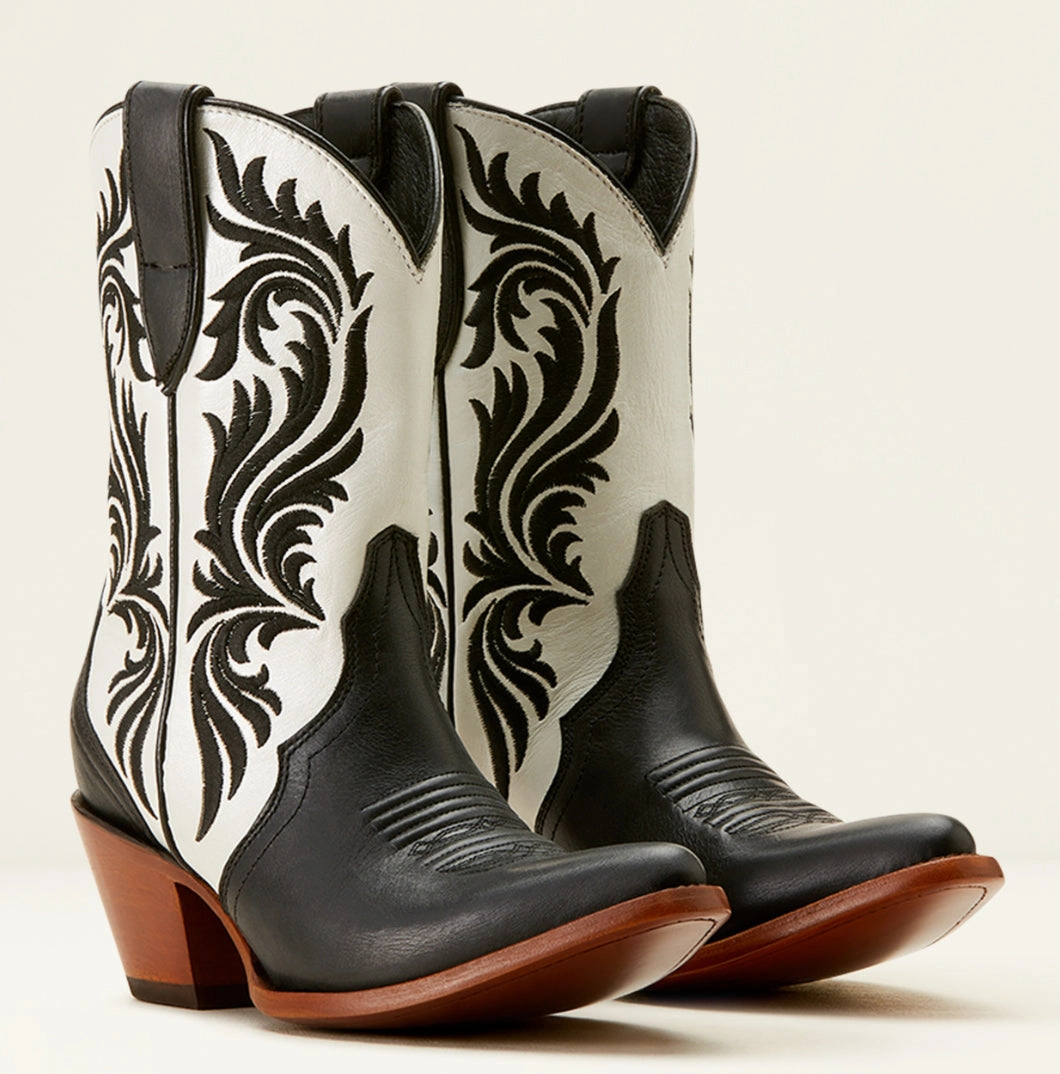 Ariat Women's Antonia Ink Well & Bright Pearl Western Cowgirl Boots 10053789 Walk Support