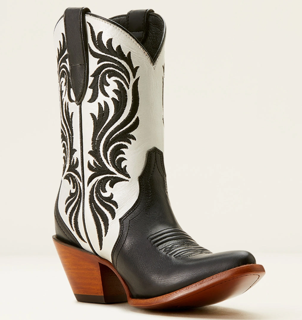 Ariat Women's Antonia Ink Well & Bright Pearl Western Cowgirl Boots 10053789 Rugged Walk Wide fit