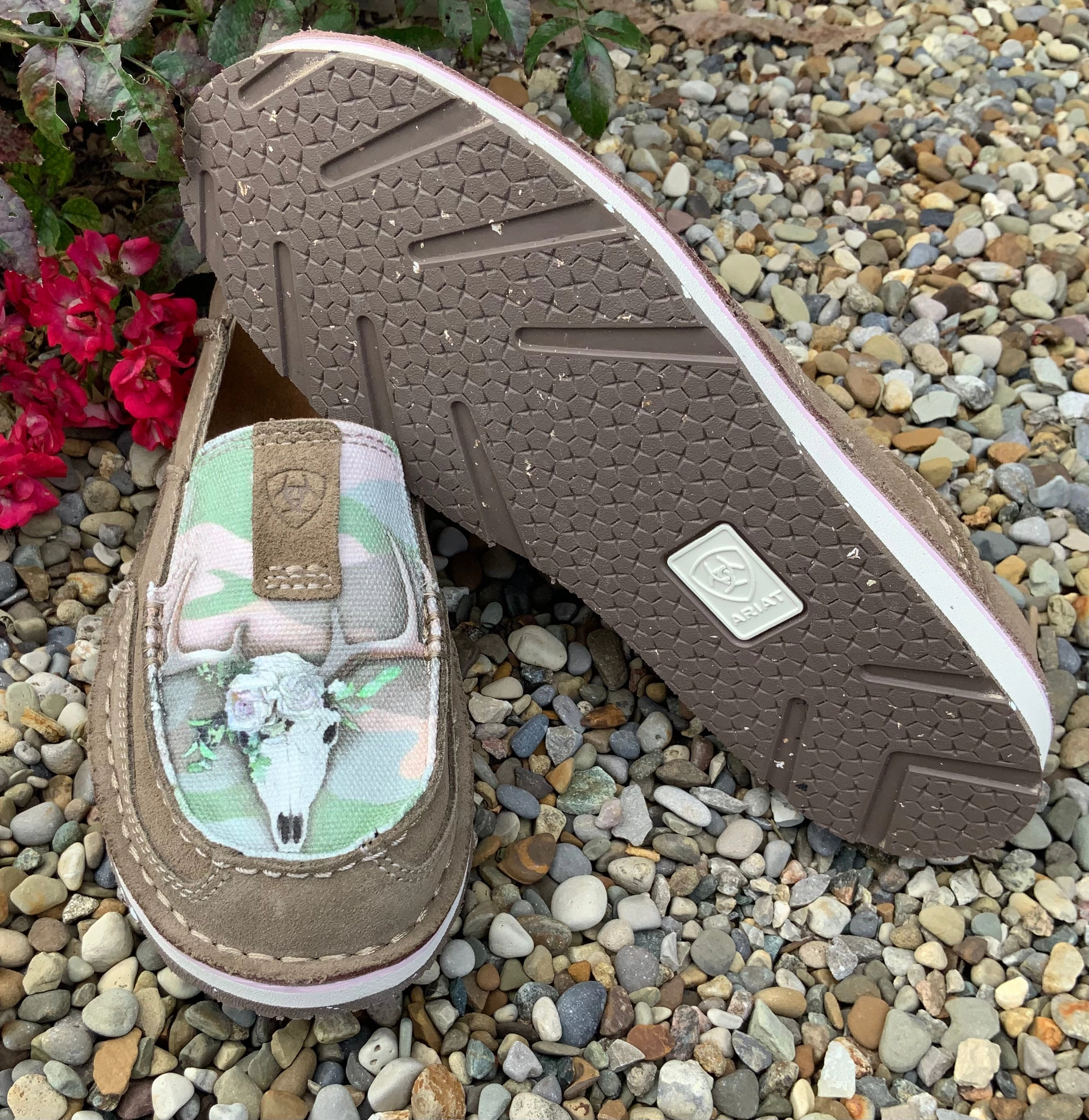 Slip On Style Ariat Women's Brown Bark Doe Camo Cruiser Shoes 10042531