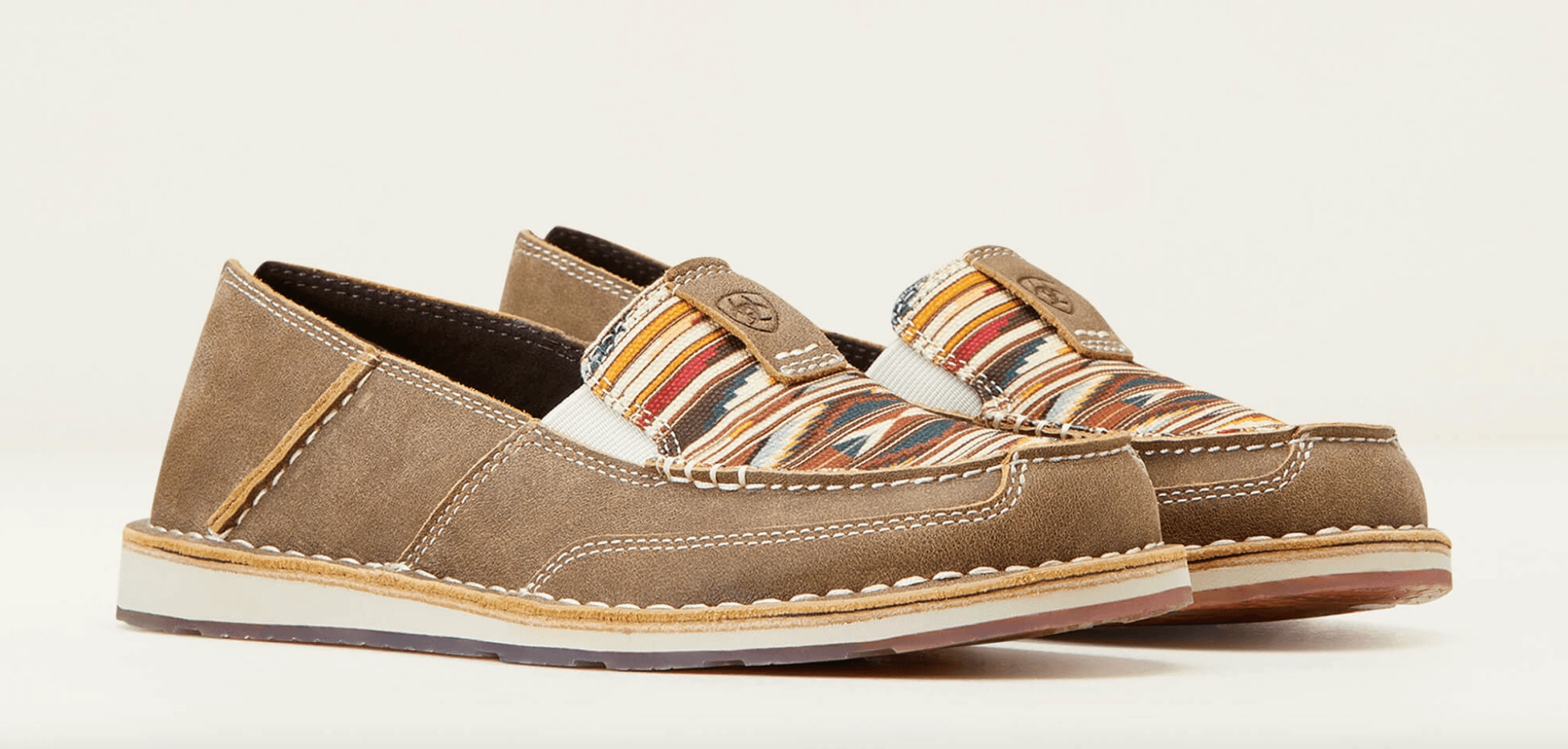 Ariat Women's Brown Bomber Chimayo Leather Cruiser Shoes 10046902 Beach Walks