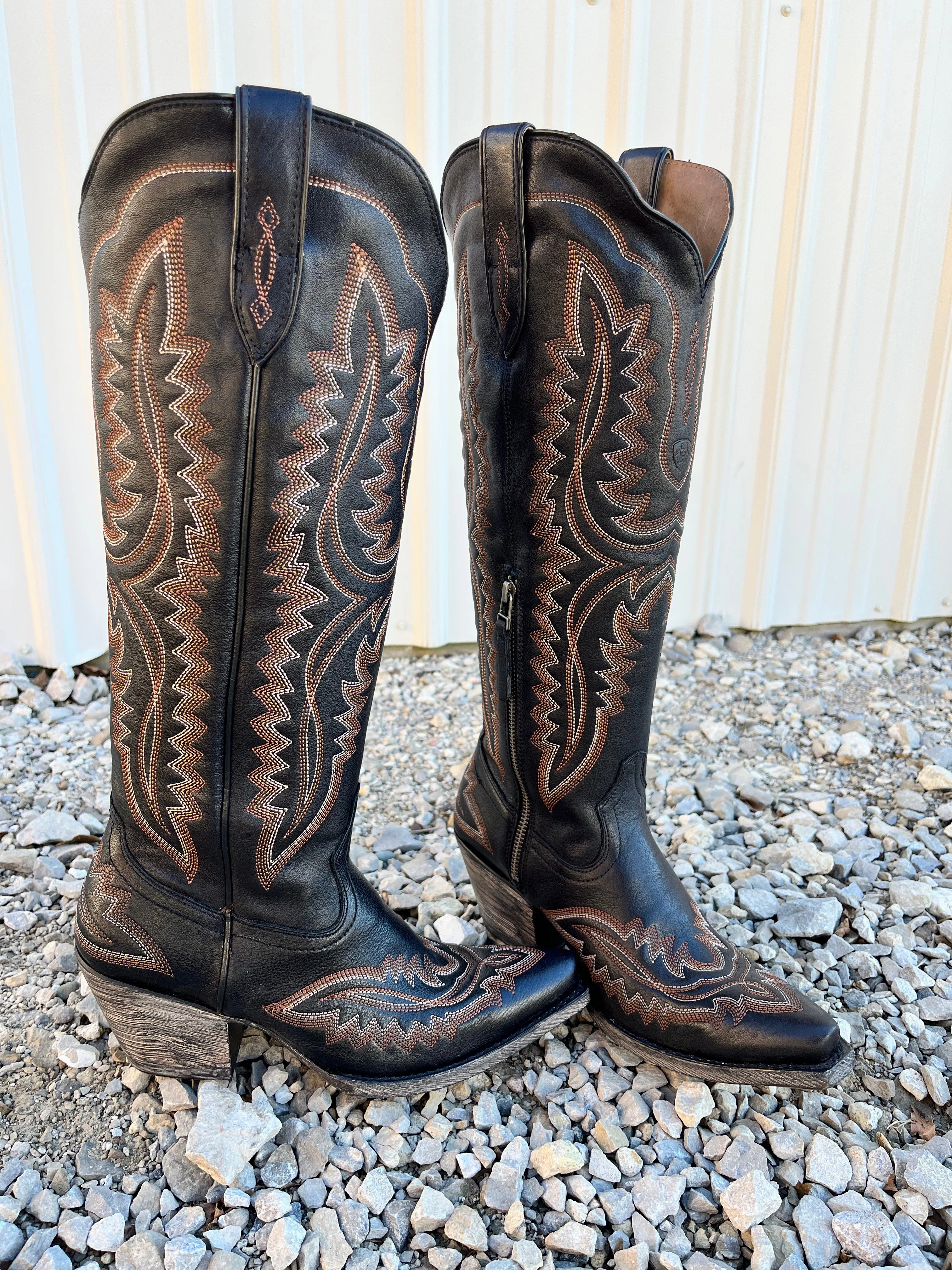 Ariat Women's Casanova Brooklyn Black Tall Western Cowgirl Boots 10042447 Extreme Durability High-Top Style