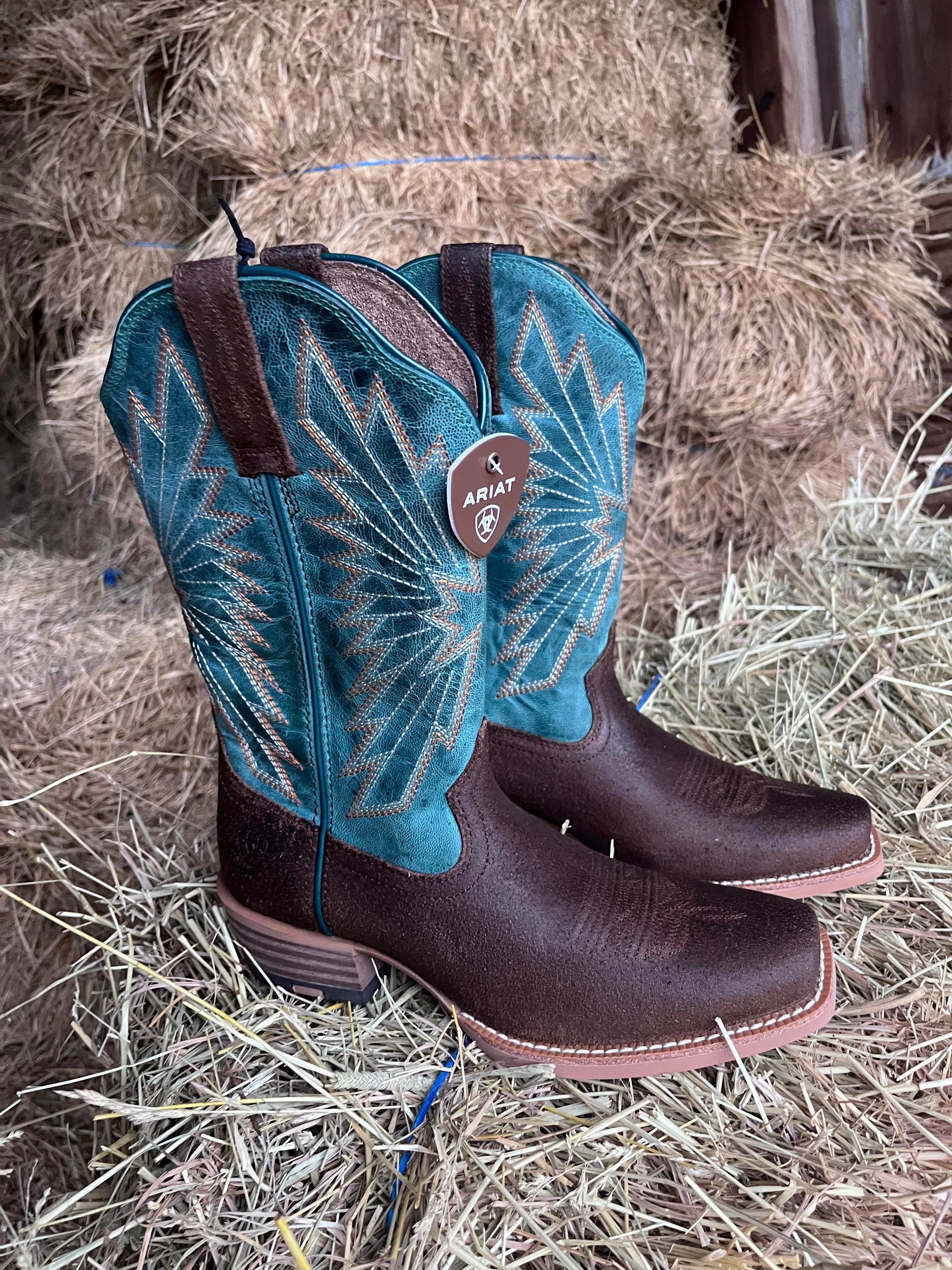 Ariat Women's Decatur Aged Smokehouse & Racing Green Cutter Toe Western Cowgirl Boot 10053604 Mud Defense Wild Edge