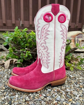 Padded Footbed Active Lifestyle Ariat Women's Futurity Boon Deep Azalea & Blanco Roughout Western Cowgirl Boots 10051040