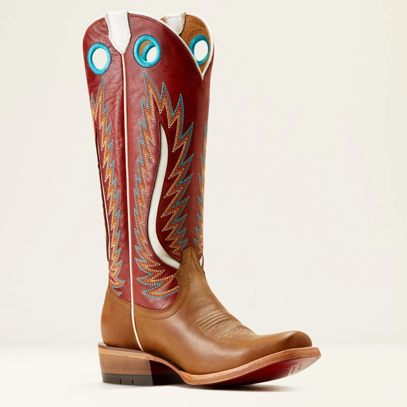 Ariat Women's Futurity Fort Worth Dulce De Leche & Bolero Red Western Cowgirl Boots 10051016 Bold Life Urban Commute