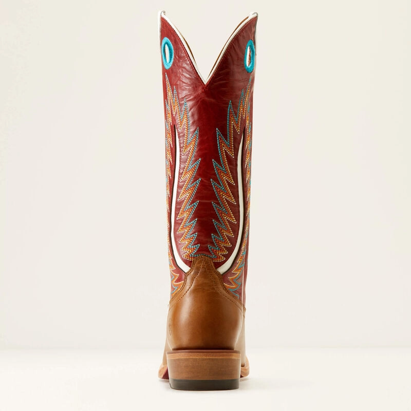 Ariat Women's Futurity Fort Worth Dulce De Leche & Bolero Red Western Cowgirl Boots 10051016 Street Ready