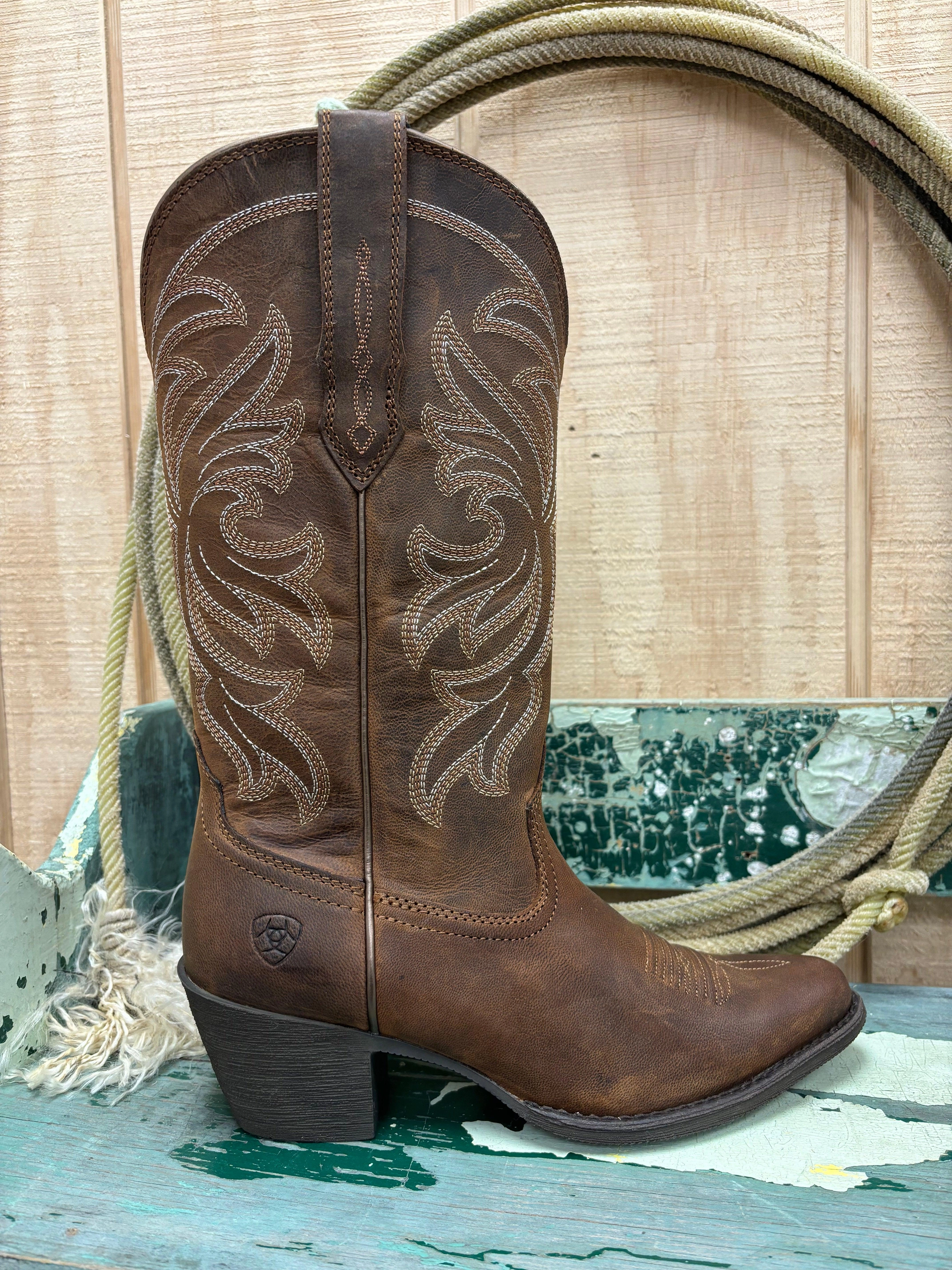 Ariat Women's Heritage Sassy Brown Stretchfit  J Toe Western Cowgirl Boots 10051051 Rugged Function