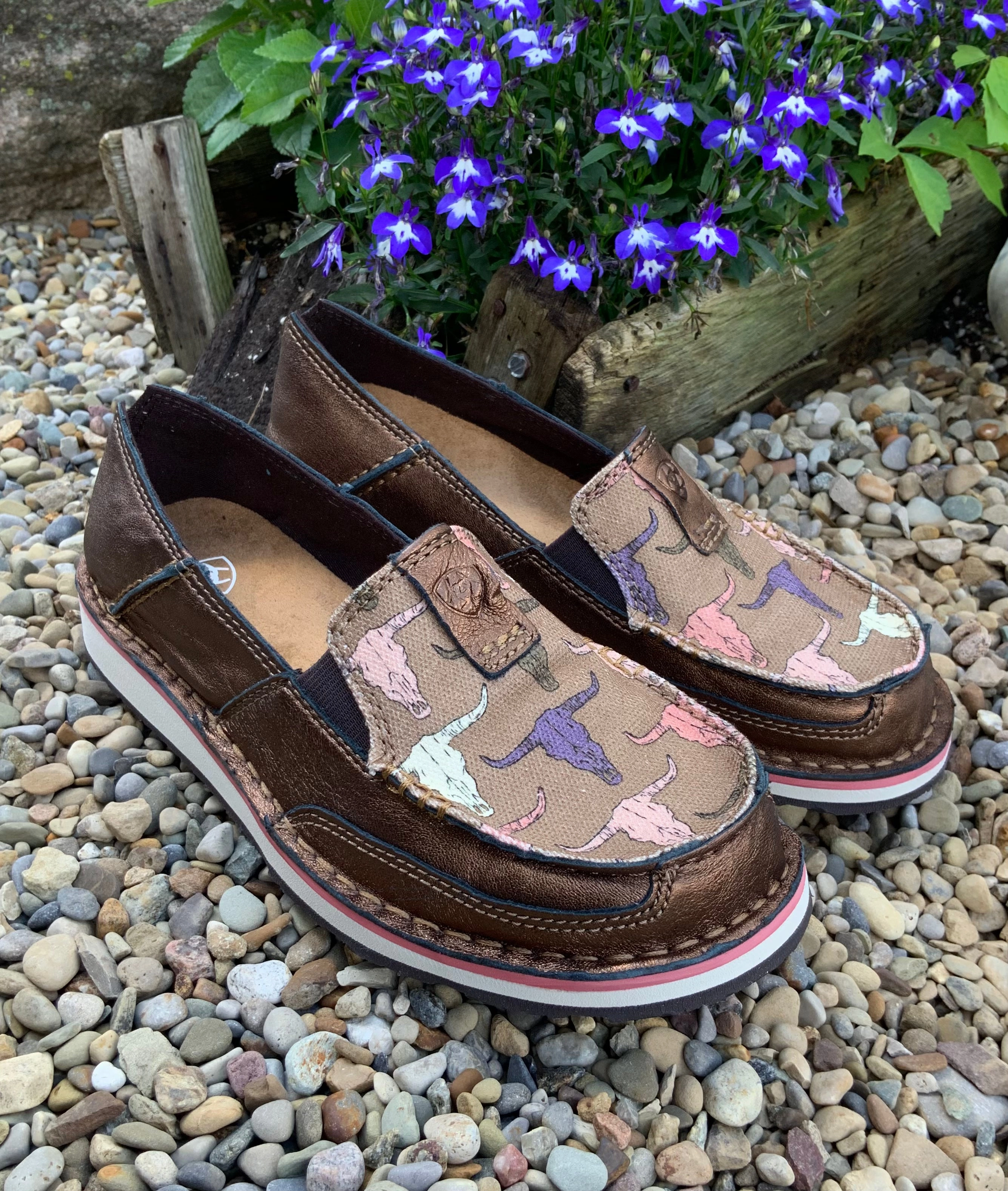 Mountain Strong Resort Mood Ariat Women's Metallic Bronze Pink Steerhead Cruiser Shoe 10042524