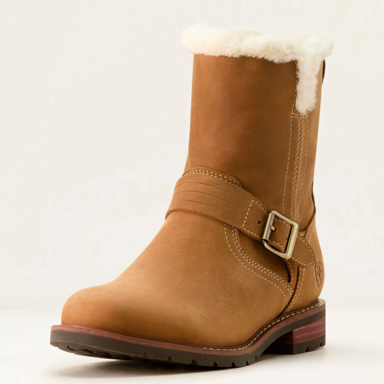 Ariat Women's Savannah Carmel Tan Sherpa Waterproof Boot 10053768 removable insoles