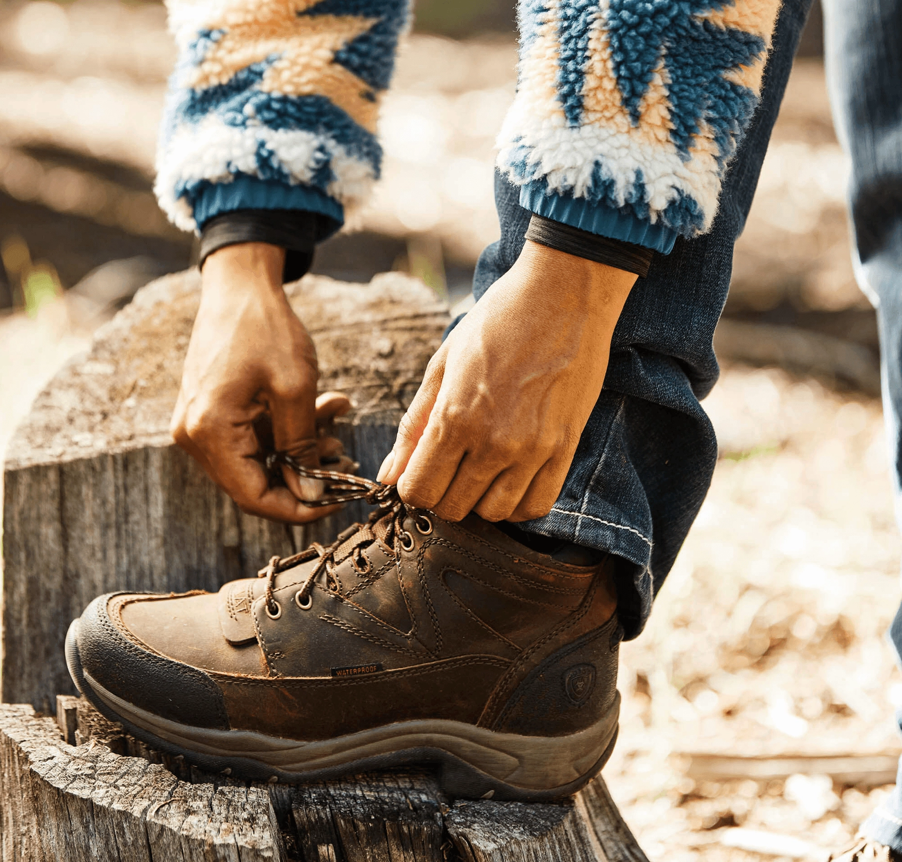 Cold Terrain Hiking Winter Path Ariat Womens Brown Terrain H2O Waterproof Lace Up Work Shoes 10004134