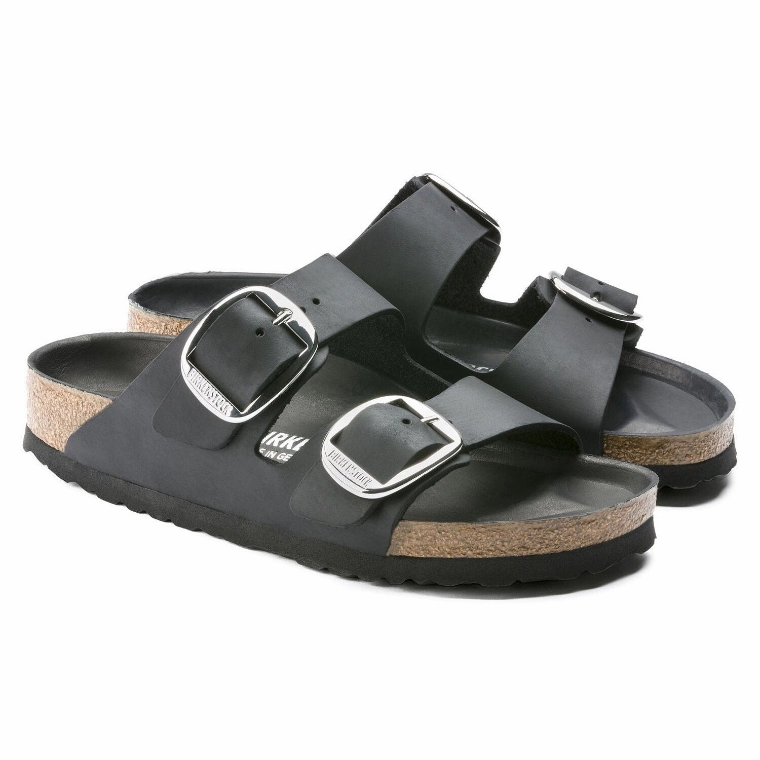 Arizona | Big Buckle | Oiled Leather | Black mesh construction Island Step
