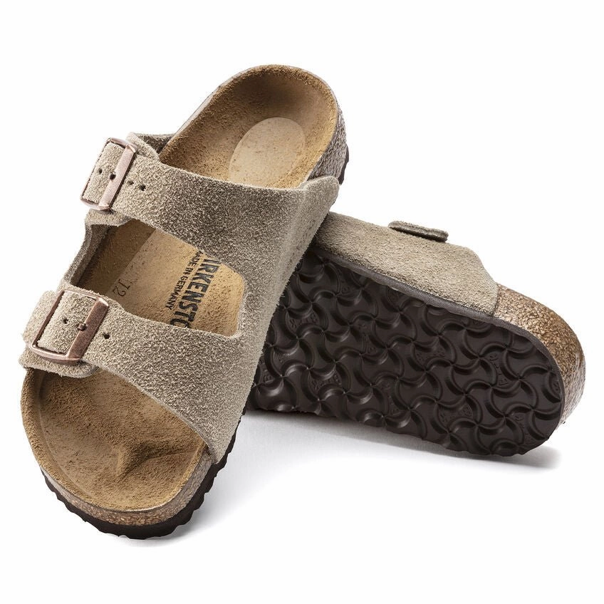 Arizona | Kids | Suede | Taupe Slip On Style Stylish Protection Fit