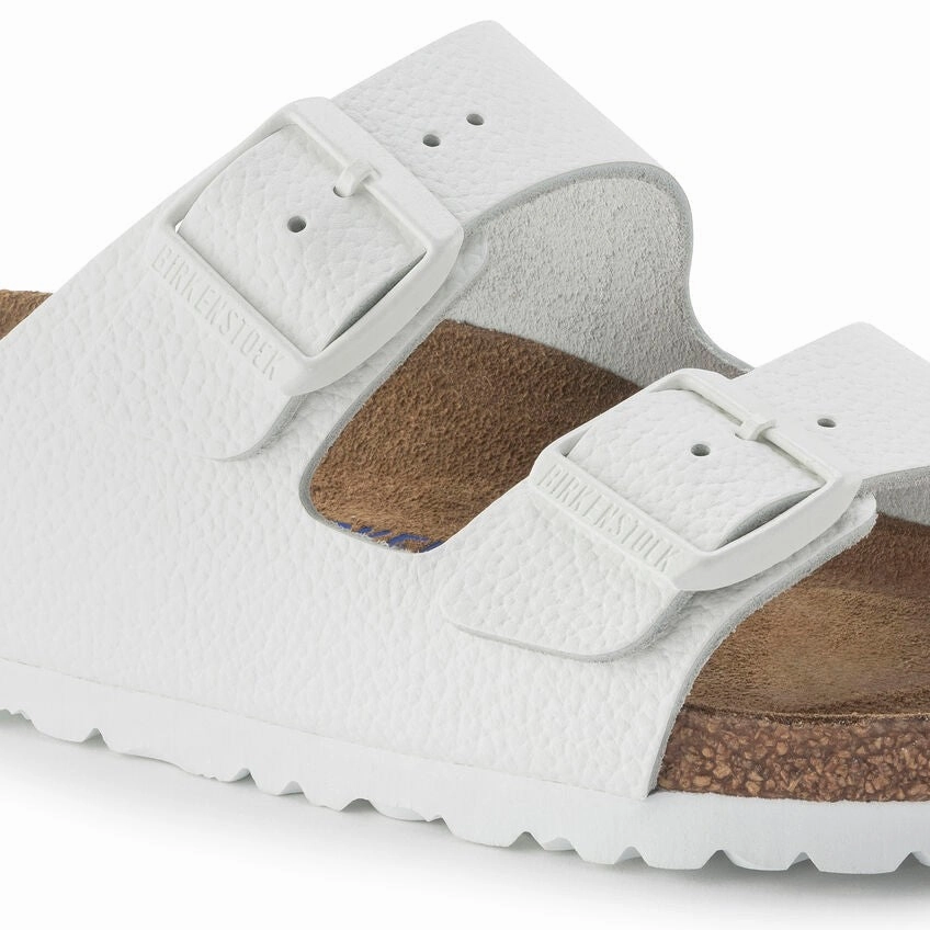 Arizona | Soft Footbed | Leather | White Simple Slip Chic Sporty Sandals