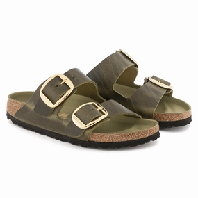 Arizona Big Buckle | Oiled Leather | Olive Green Comfort Slope