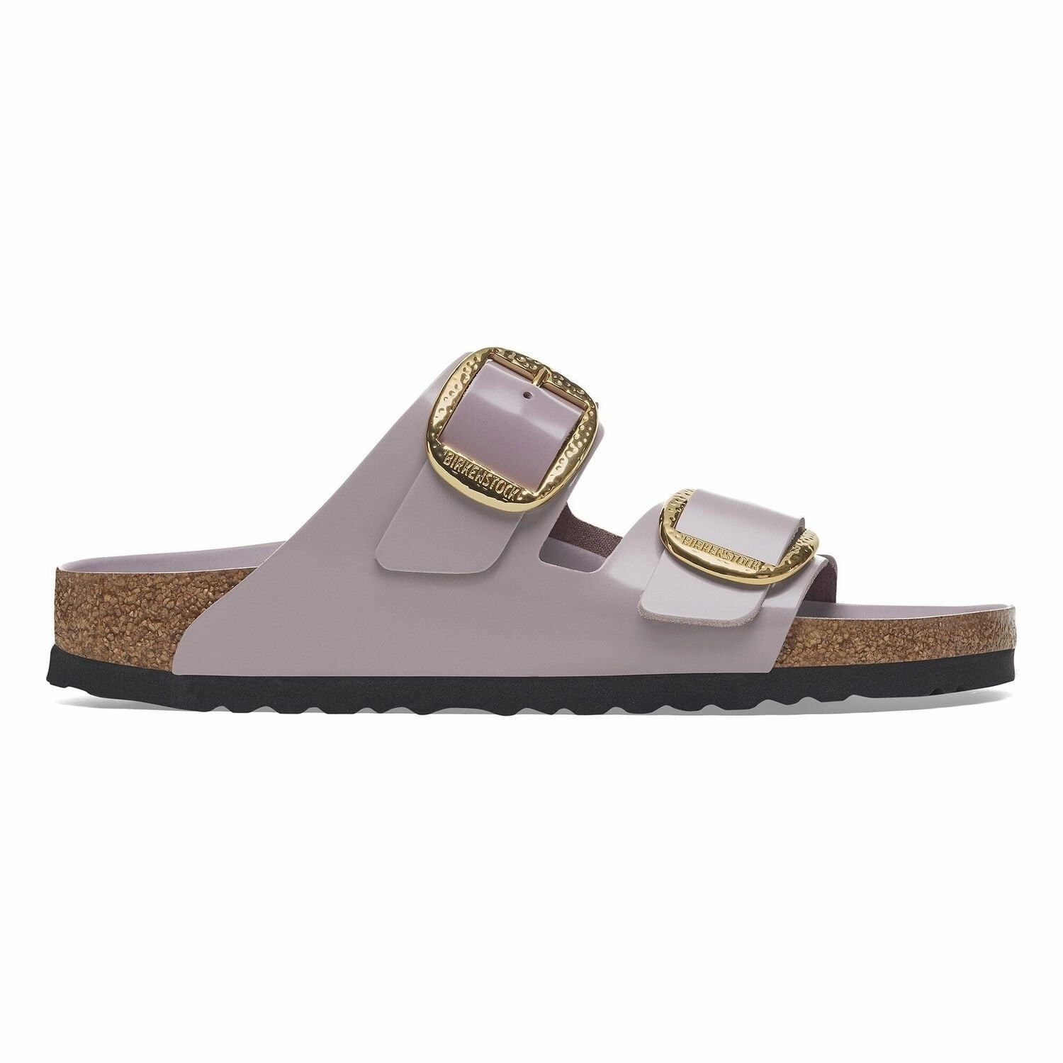 Sole Soft Beauty Walk Arizona Hammered Big Buckle | High-Shine Patent Leather | Faded Purple