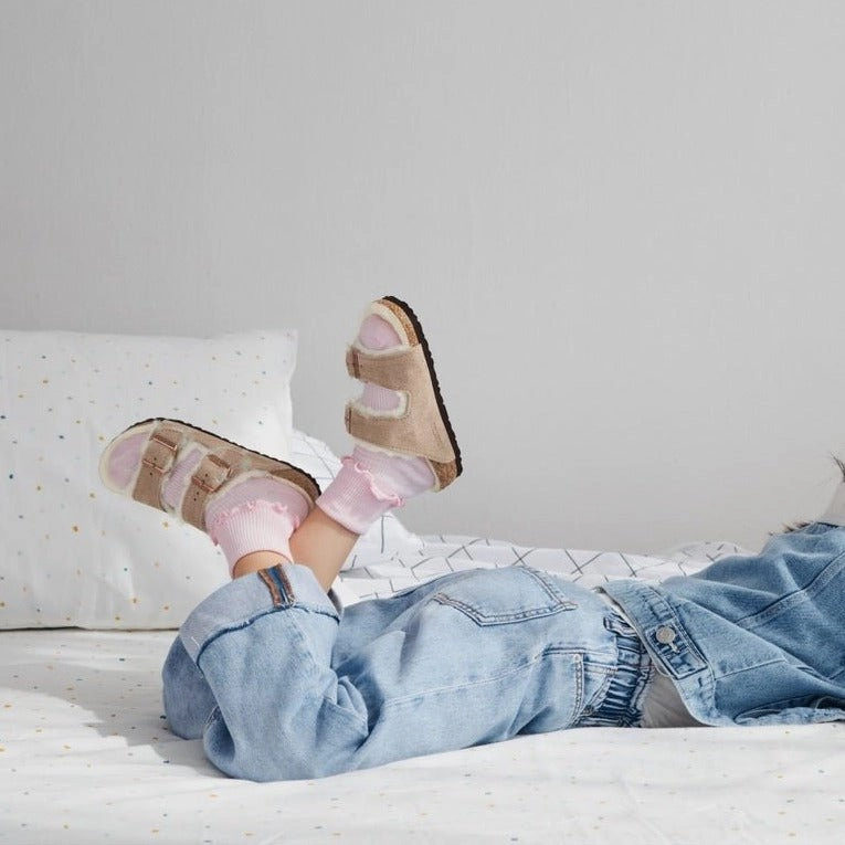 Arizona Shearling | Kids | Suede | Taupe Outdoor kids' clothing