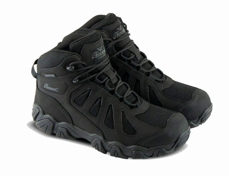 Thorogood Crosstrex Black BBP Waterproof Mid Hiker Work Shoes 834-6294 Outdoor Protection