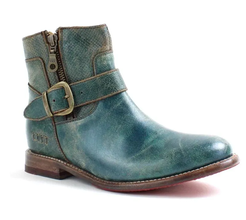 Biking Trip Bed Stu Women's Becca Dark Teal Lux Leather Mason Ankle Boots F321118