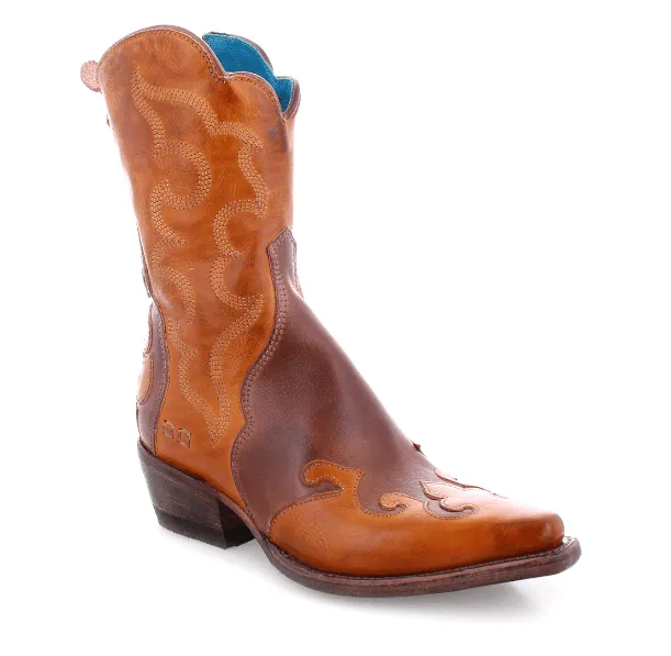 Ankle Lock Bed Stu Women's Deuce Pecan Almond Rustic Snip Toe Fashion Cowgirl Boot F328041-PARS