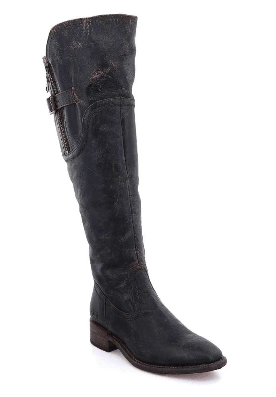 Mountain Trail Bed Stu Women's Kathleen Black Lux Leather Tall Fashion Boots F393027