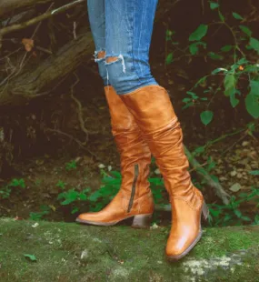 Long Travel Frost Season Bed Stu Women's Leilani Pecan Rustic Leather Tall Boots F393092-PCRT