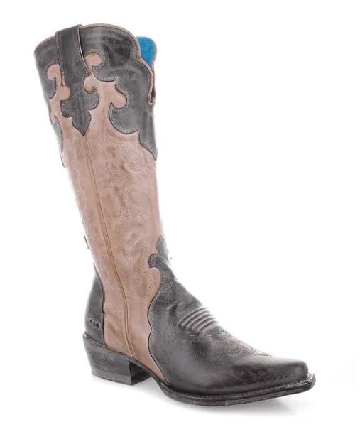 Tough Terrain Bed Stu Women's Queen Black Oats Rustic White Western Fashion Boots F328047-BORWBF