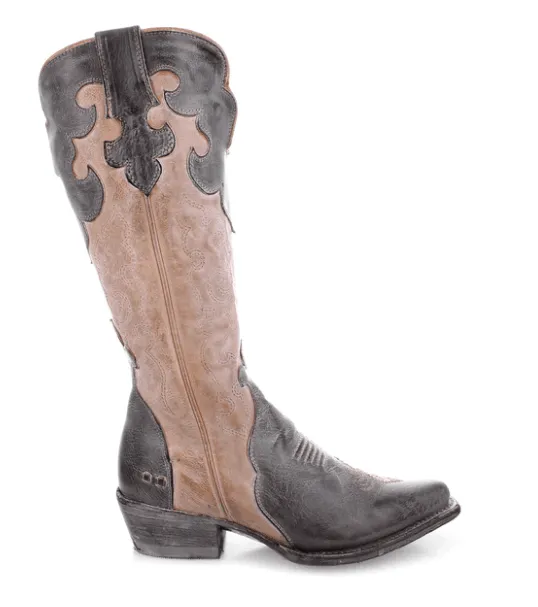 nylon Bed Stu Women's Queen Black Oats Rustic White Western Fashion Boots F328047-BORWBF