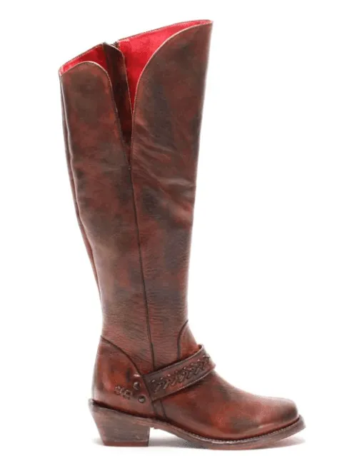 Bed Stu Women's Takoma Rowan Teak Brown Leather Tall Boots F393130-RWTKM Lightweight Comfort