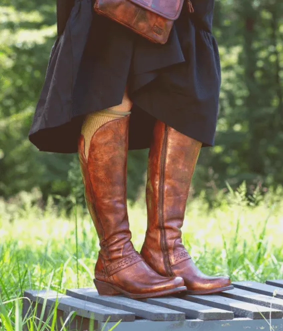 Bed Stu Women's Takoma Rowan Teak Brown Leather Tall Boots F393130-RWTKM Anti-Fatigue Neutral Tone