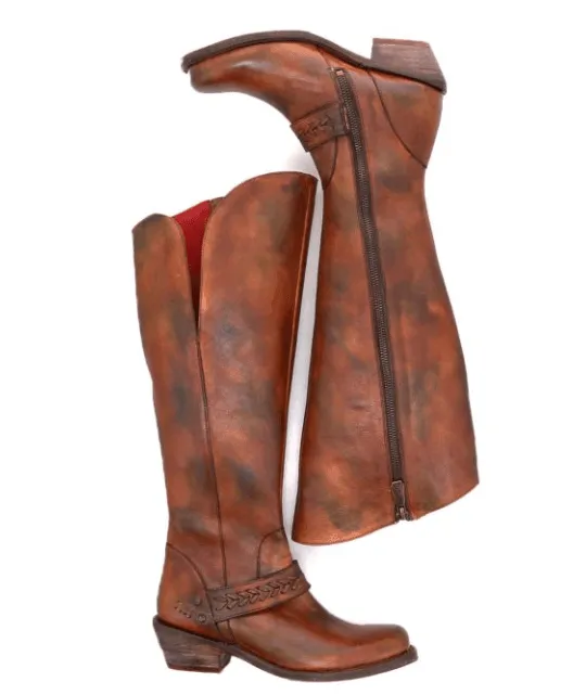 Art Soul Sturdy Construction Bed Stu Women's Takoma Rowan Teak Brown Leather Tall Boots F393130-RWTKM