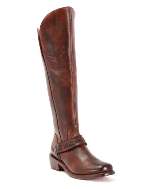 Dust proof AntiOdor Bed Stu Women's Takoma Rowan Teak Brown Leather Tall Boots F393130-RWTKM