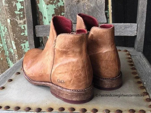 Bed Stu Women's Yurisa Tan Rustic Tremolo Leather Ankle Boots F321147 Weekend Trip