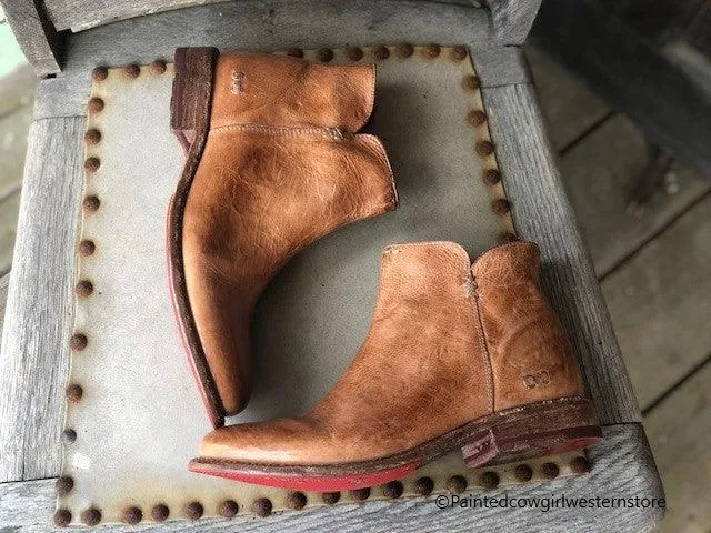 Bed Stu Women's Yurisa Tan Rustic Tremolo Leather Ankle Boots F321147 Comfortable ankle