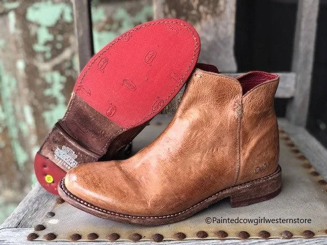 Bed Stu Women's Yurisa Tan Rustic Tremolo Leather Ankle Boots F321147 Ankle Lock