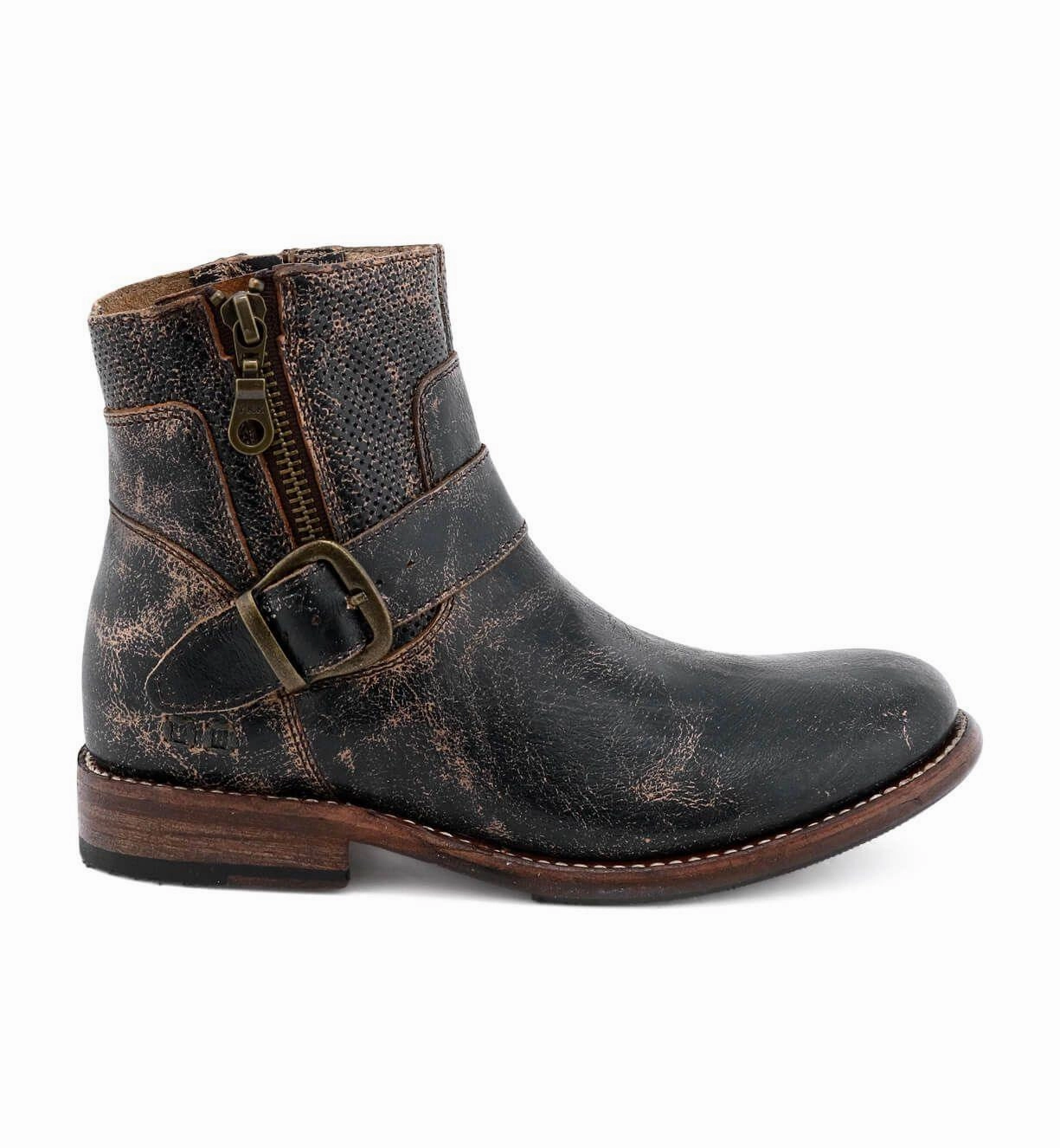 Support Foot Multi Purpose Bed Stu Women's Becca Black Lux Leather Short Boots Ankle Booties F321118BKLX