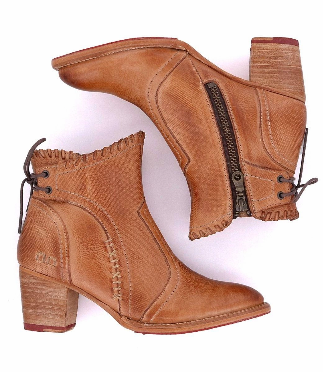 Wool blend Multi Use Bed Stu Women's Bia Tan Dip Dye Leather Short Ankle Boots F393008
