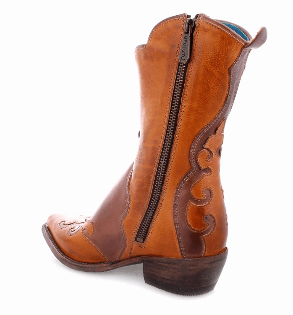 Non-Slip Grip All-Season Protection Bed Stu Women's Deuce Pecan Almond Rustic Snip Toe Fashion Cowgirl Boot F328041-PARS