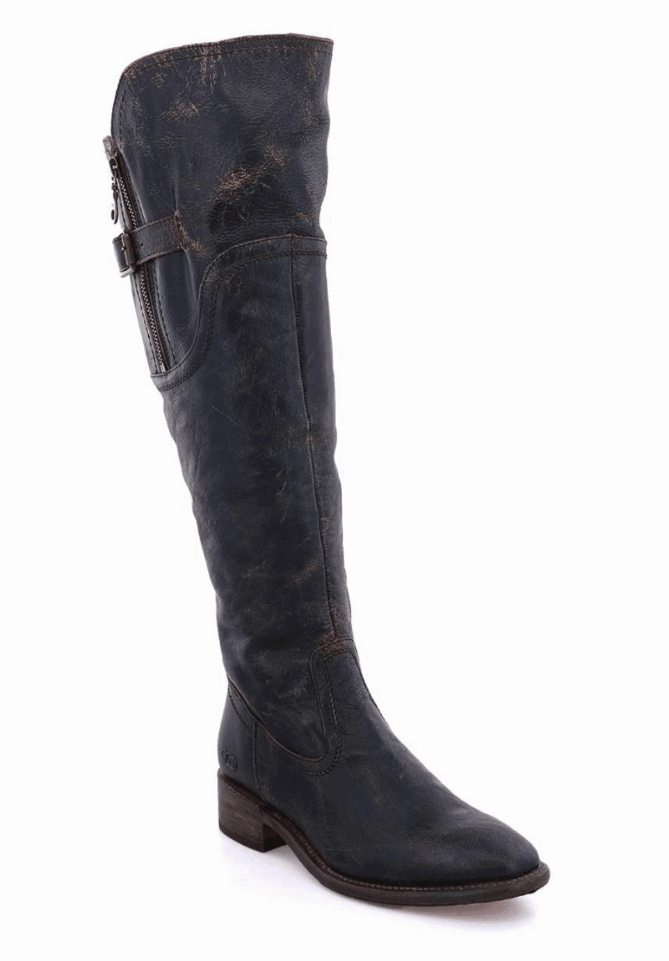 Mountain Trail Bed Stu Women's Kathleen Black Lux Leather Tall Fashion Boots F393027