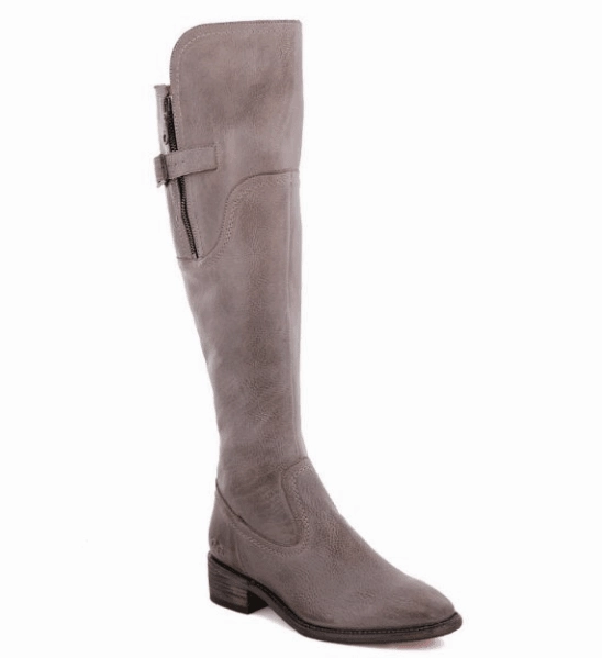 Retro feel Night Out Bed Stu Women's Kathleen Icicle Rustic Grey Leather Tall Fashion Boots F393027-ICRS
