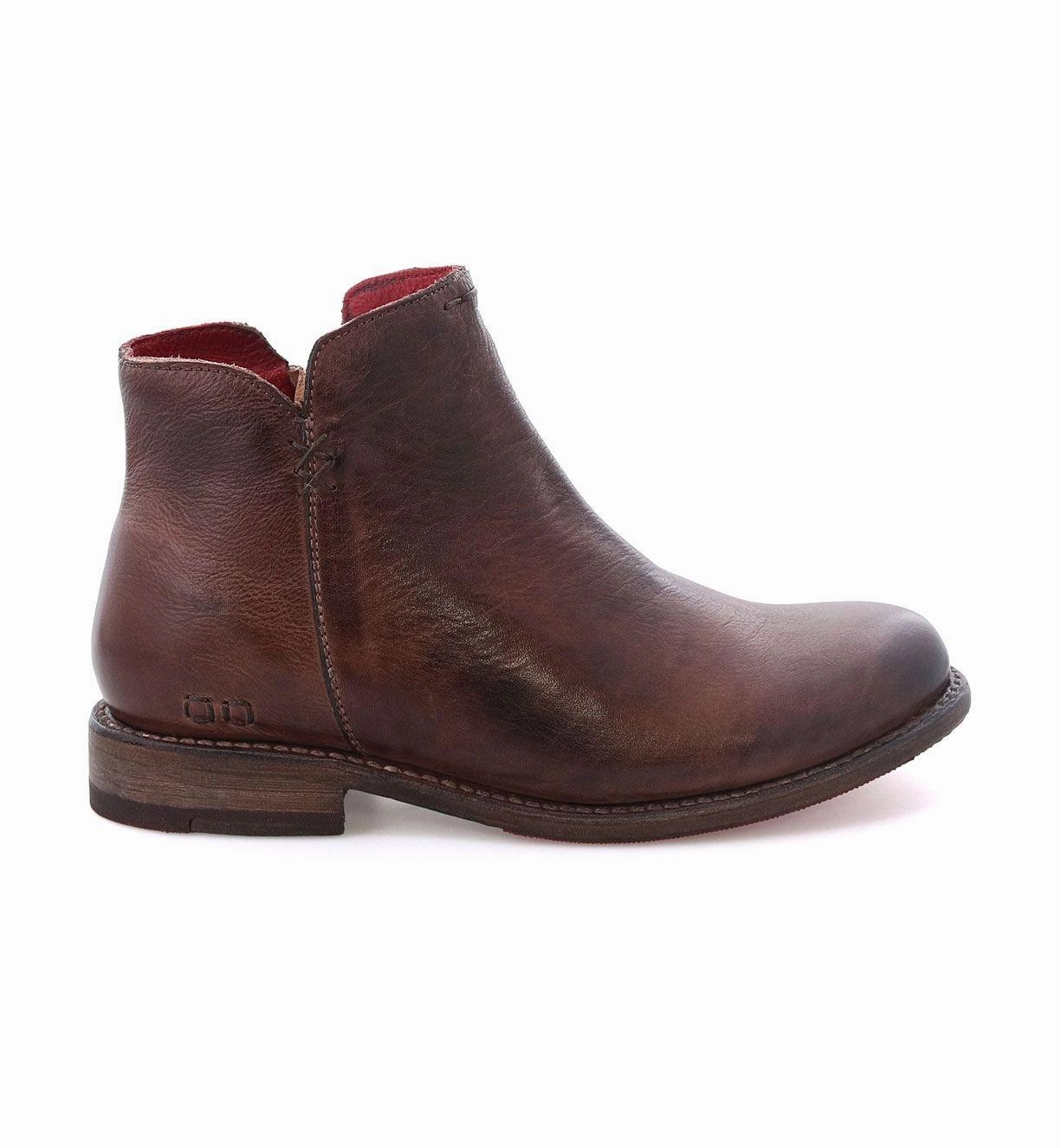 Bed Stu Women's Yurisa Teak Brown Rustic Tremolo Leather Ankle Boots F321147-TKRS All-Purpose Footwear Soft Interior