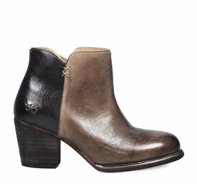 Bed Stu Yell Women's Ankle Boot in Smoke Grey and Black Comfortable Support Lightweight Design