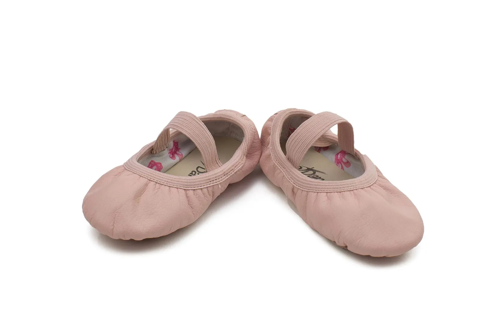 Bella Jr. -- Children's Economy Leather Full Sole Ballet -- Pink Leg Long Desert Run
