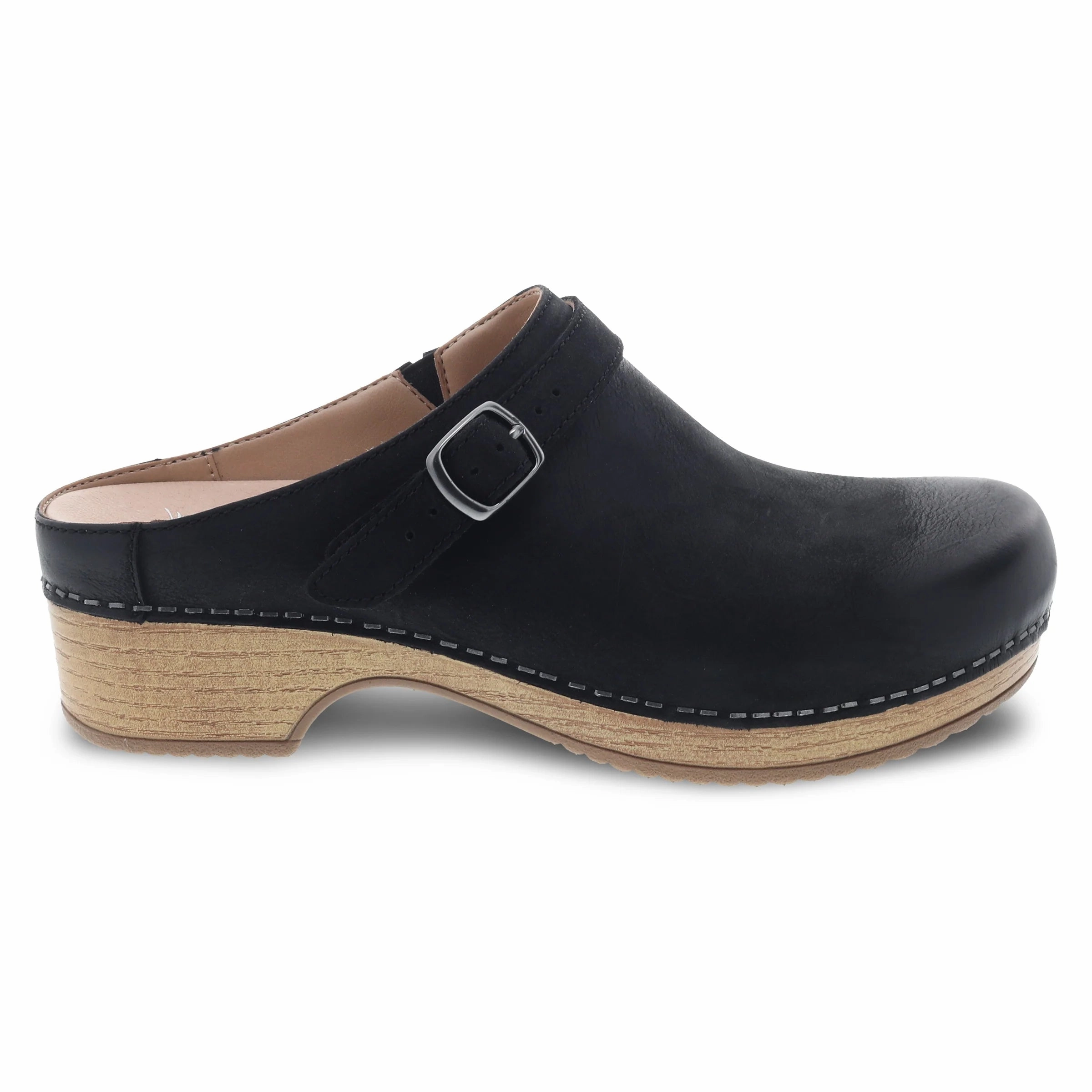 Berry | Burnish Nubuck | Black - clog - Dansko