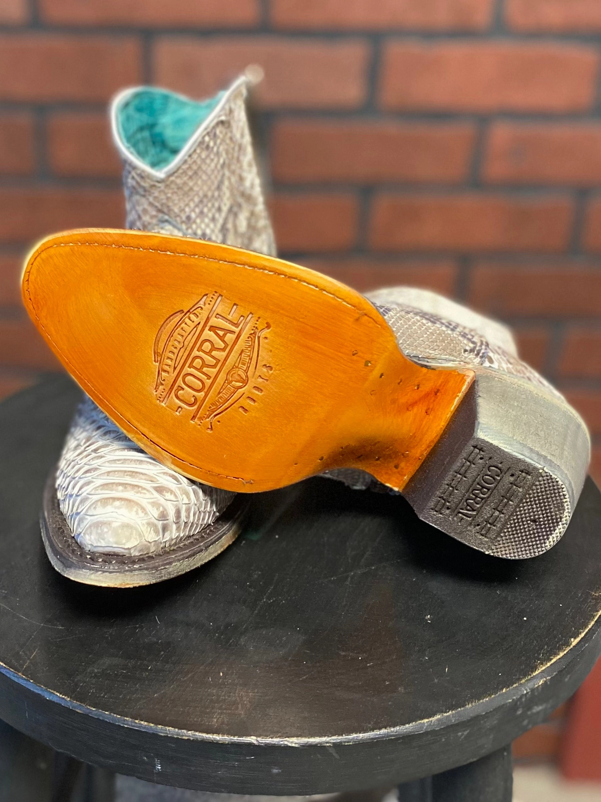 Corral Women's Natural Python Snakeskin Ankle Bootie Boots A4319 Practical