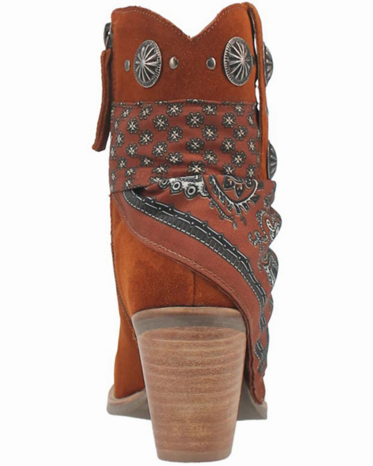 Slip-On Design Dingo Women's Brown Bandida Cowgirl Ankle Booties DI184-BN