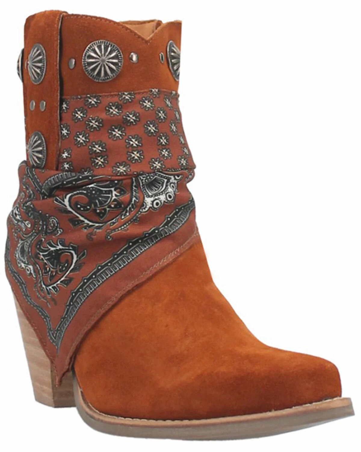 Steel Guard Shock   Absorbing Dingo Women's Brown Bandida Cowgirl Ankle Booties DI184-BN