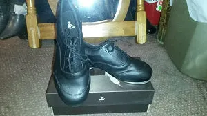 Billie -- Unisex Double Sole Tap Oxford -- Black Ultra Light Urban Walkers