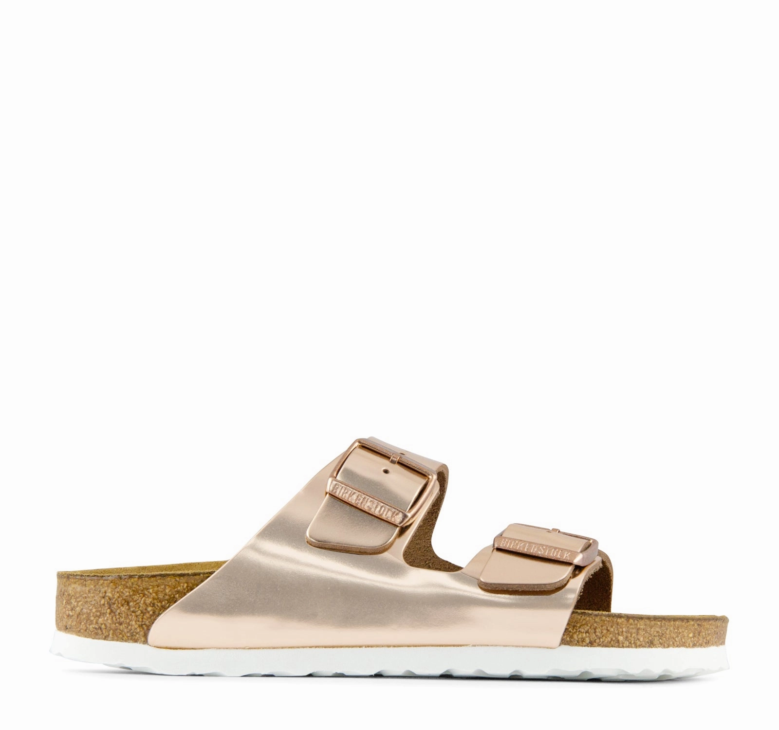 Street Look Open Sides Birkenstock Arizona Metallic Soft Footbed Sandal