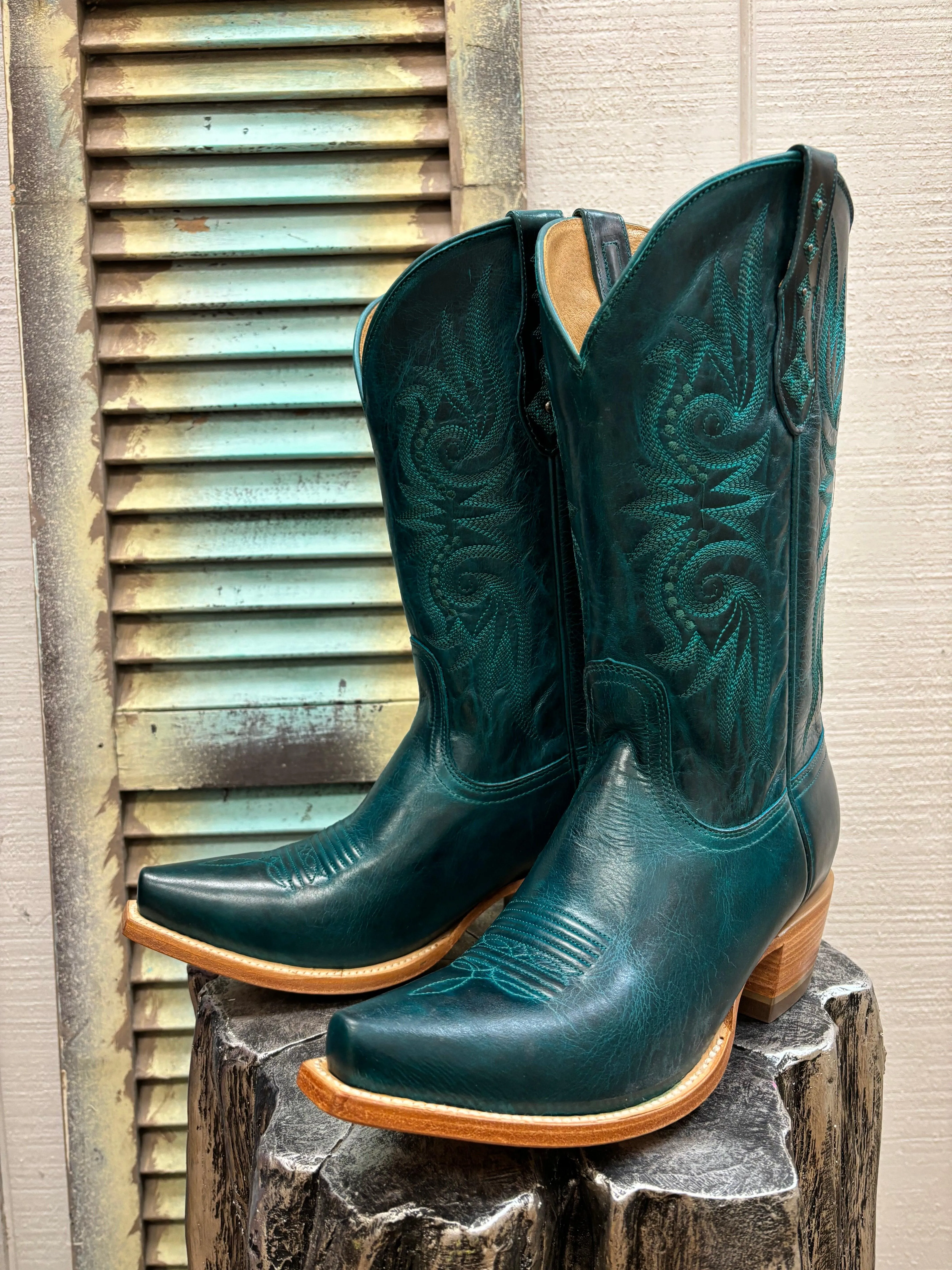 Black Star Womens Paradise Laguna Blue Snip Toe Western Cowgirl Boots WBSN031 Durable Design