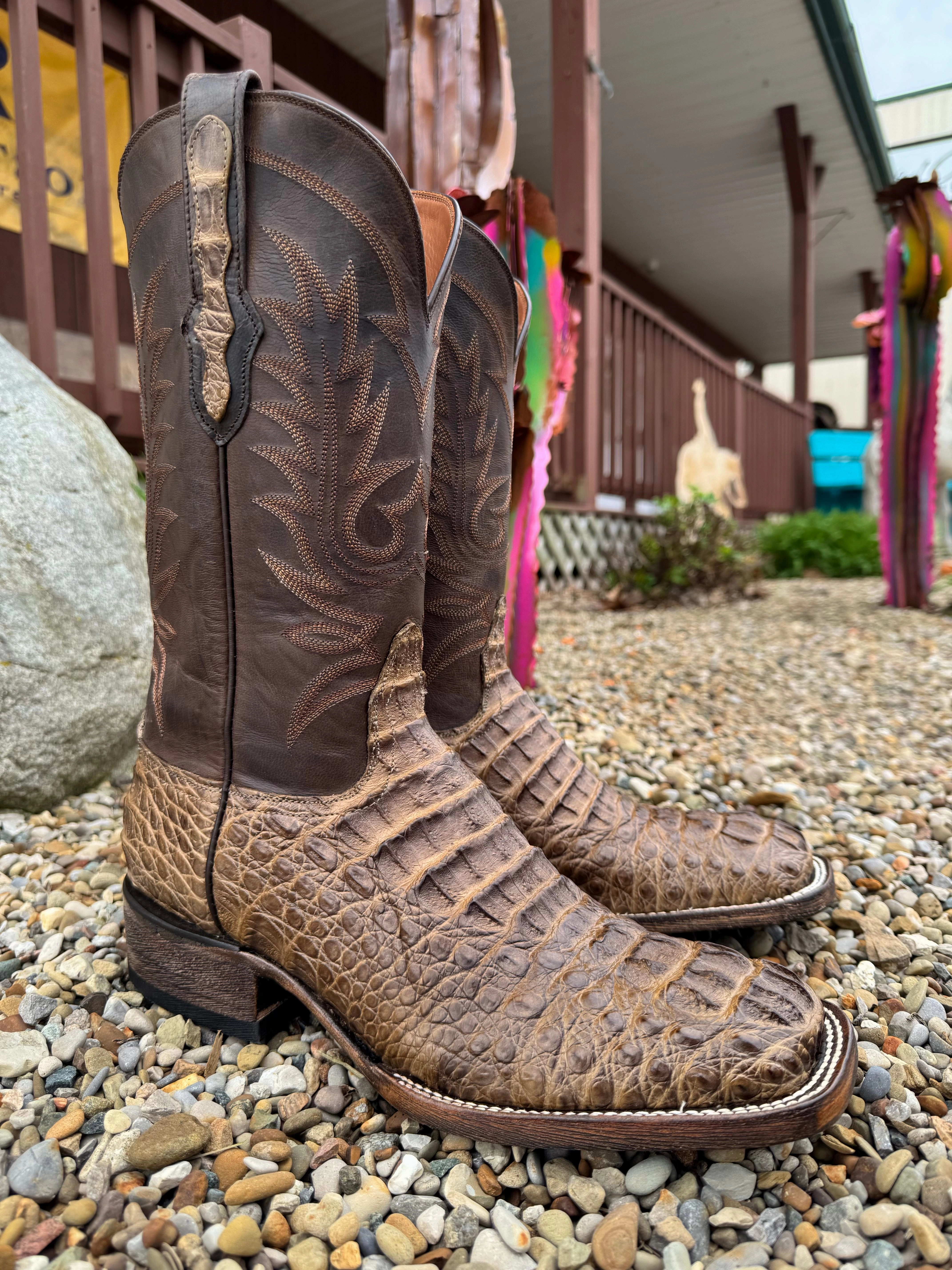 Northern Resident Round Toe Black Jack Mens Zebra Choco Mink Caiman Hornback Square Toe Cowboy Boots ZCM7731-96